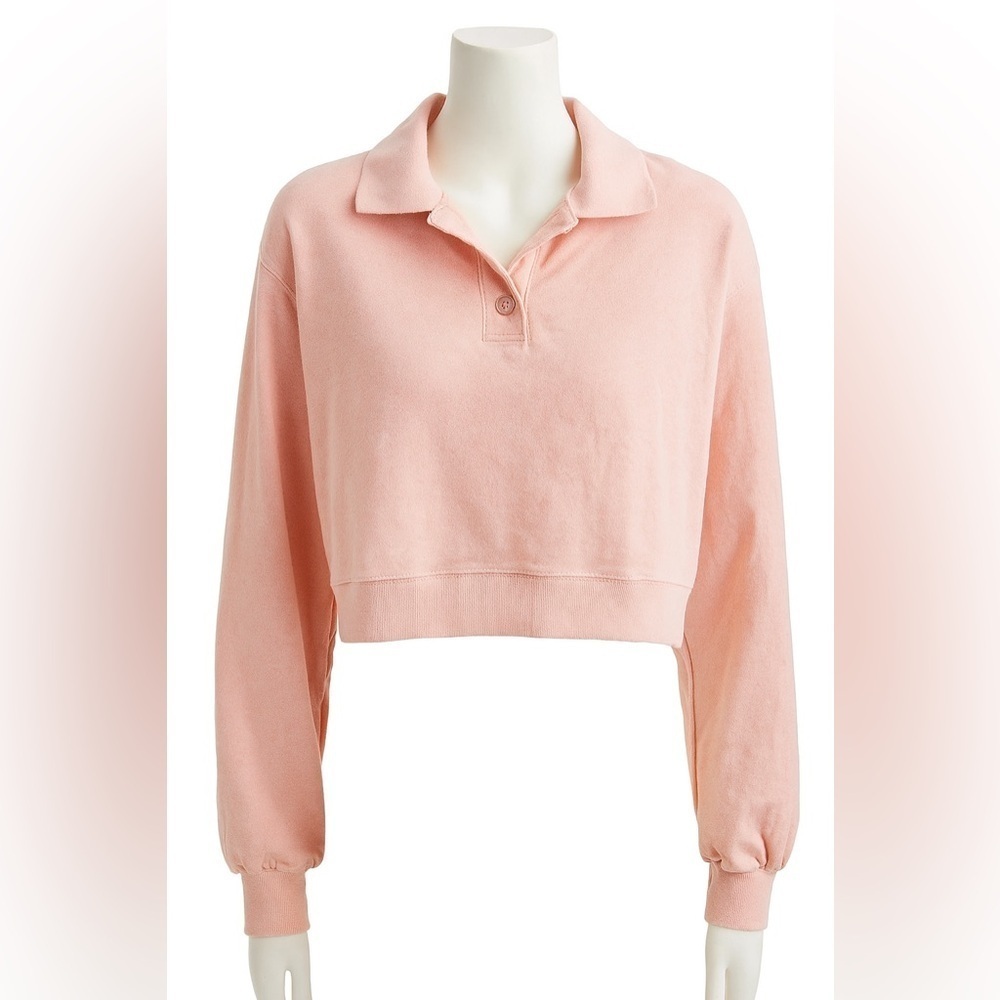 L*Space cropped pink pullover sweater size Medium